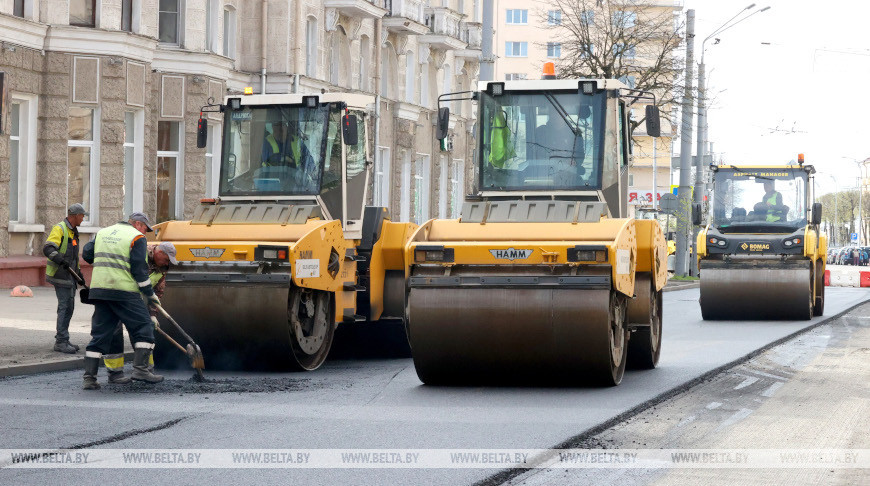 В центре Могилеве идет масштабный ремонт улицы Первомайской