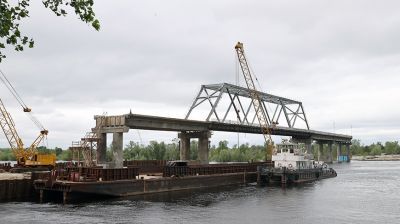 Ремонт моста через реку Припять в Мозыре