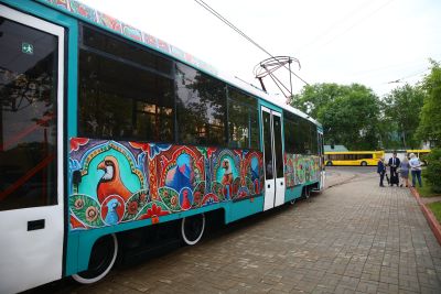Декорированный в технике Truck Art трамвай начнет курсировать по улицам Минска