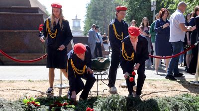 В урочище "Уручье" перезахоронили останки погибших во время Великой Отечественной войны  