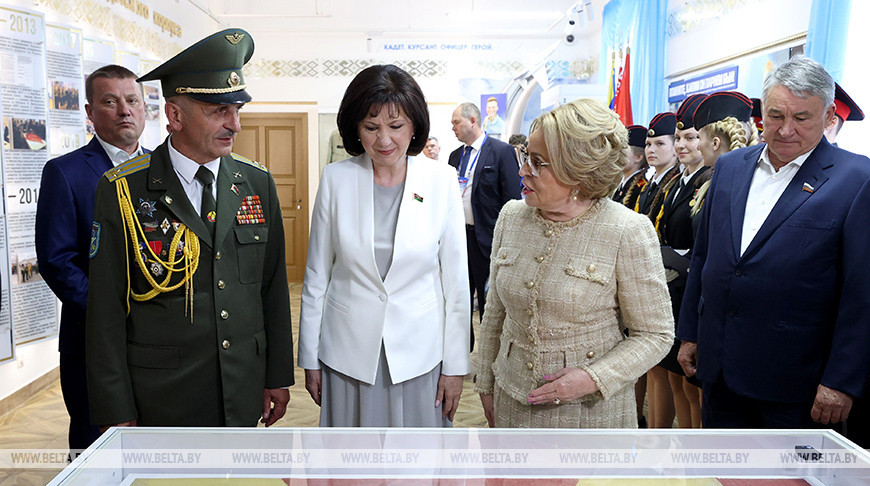 Кочанова и Матвиенко посетили Полоцкое кадетское училище