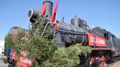 Стилизованный "Поезд Победы" прибыл в Могилев