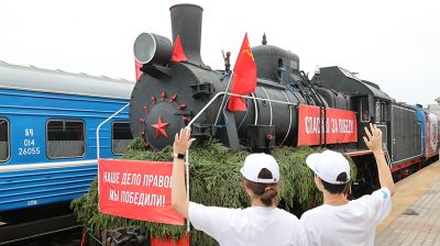 Уникальный передвижной музей "Поезд Победы" встретили в Витебске