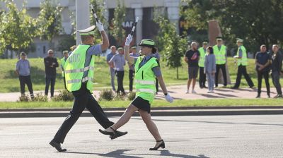 Смотр-конкурс сотрудников ДПС проходит в Минске