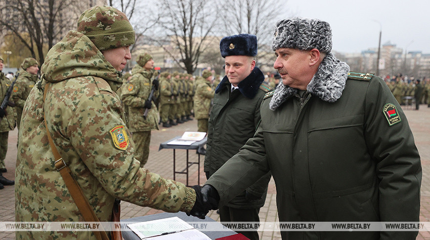 Новобранцы Гродненской погрангруппы приняли военную присягу  