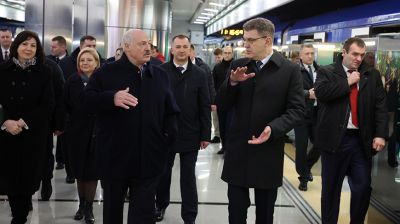 Лукашенко принял участие в торжественном открытии нового участка Минского метрополитена  