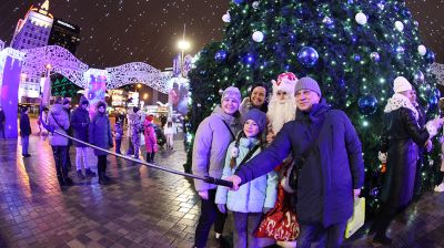 Празднование Нового года в Минске