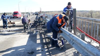 Движение по мосту через р.Днепр в Речицком районе планируется открыть в конце апреля  