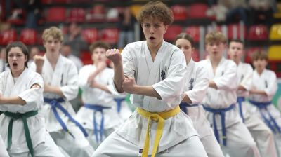 Более 200 спортсменов приняли участие в открытом турнире по IFK карате-кекусинкай памяти летчиков - Героев Беларуси