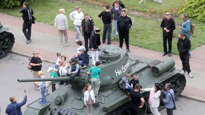 В Речице встретили акцию "Марш Победы"