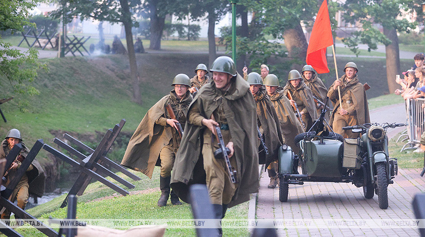 Реконструкцию "Освобождение Гродно" представили в городе над Неманом 
