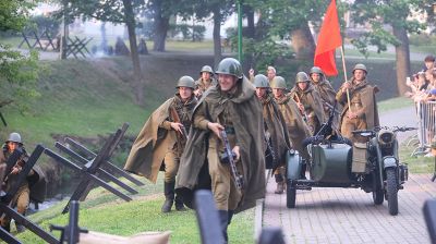 Реконструкцию "Освобождение Гродно" представили в городе над Неманом 