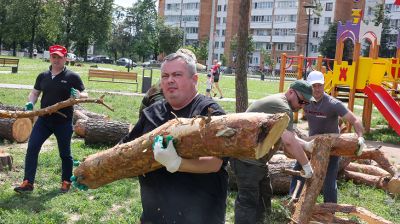 На благо города и людей: около 20 тыс. человек вышли на уборку последствий непогоды в Могилеве 