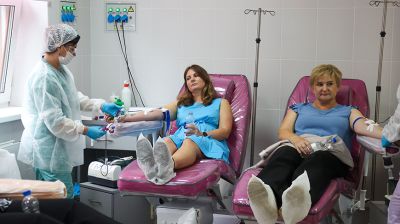 Представительницы БСЖ присоединились к акции по сдаче крови