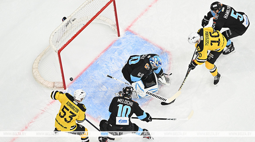 Хоккеисты "Динамо-Минск" победили 'Северсталь" в домашнем матче КХЛ