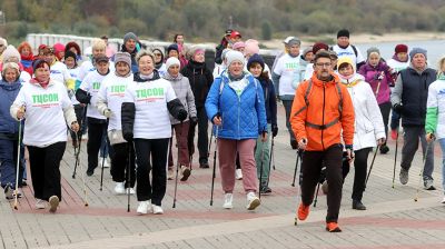 В Гомеле прошел марафон по скандинавской ходьбе