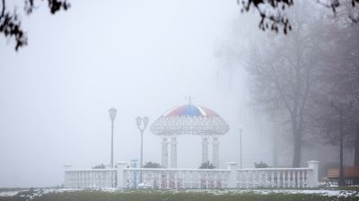 Густой туман окутал Гродно