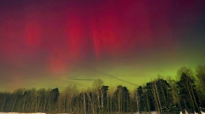 Полярное сияние в окрестностях Гродно