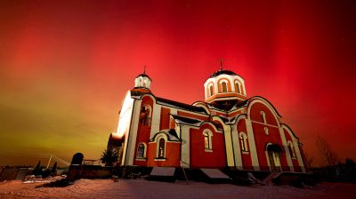 Полярное сияние в окрестностях Гродно