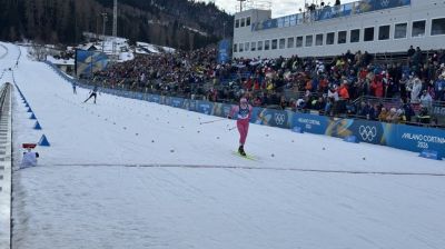 Лыжница Королева стала 34-й в олимпийском скиатлоне