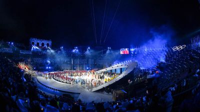 Античный амфитеатр Вероны принял церемонию закрытия зимних Олимпийских игр 