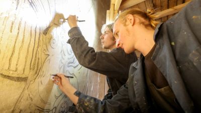 Студенты БГАИ участвуют в реставрации монументальной живописи дворцово-паркового комплекса "Вялікі Свяцк Валовічаў"
