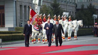 Церемония официальной встречи Лукашенко и Ким Чен Ына прошла в Пхеньяне