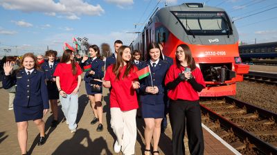 В Орше встретили первый беспересадочный поезд из Смоленска