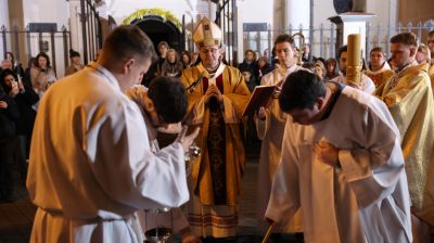 Богослужение Навечерия Пасхи в главном католическом храме Минска