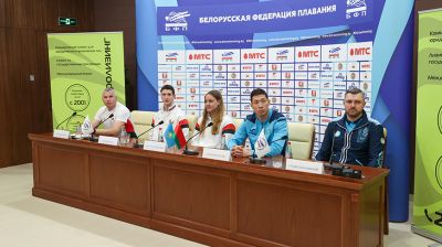 Пресс-конференция и тренировка накануне открытого чемпионата по плаванию прошла в Минске 