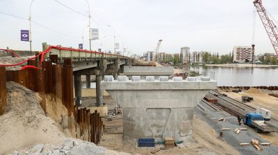 Монтаж пролетных сооружений на новой ветке моста через Мухавец в центре Бреста планируют начать летом