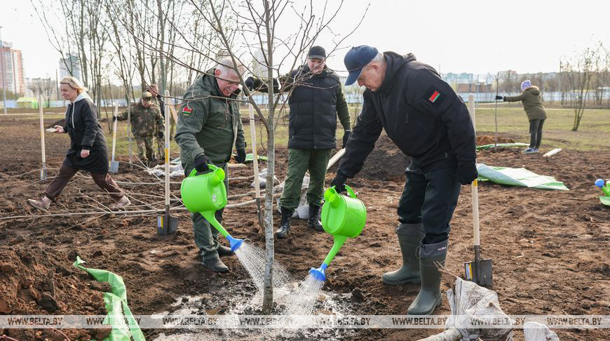 Республиканский субботник: депутаты Палаты представителей благоустроили столичный парк 