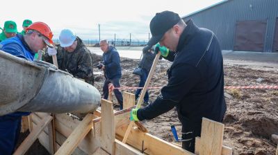 Республиканский субботник: помощь в возведении МТК оказали в Витебском районе 