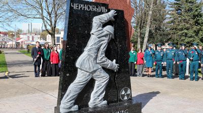 Памятный знак в честь героев-ликвидаторов чернобыльской аварии открыли в Орше