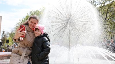 Сезон фонтанов начался в Гомеле в Праздник труда 