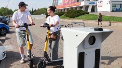 ГАИ Минска тестирует комплекс "СКАТ" для контроля скорости средств персональной мобильности