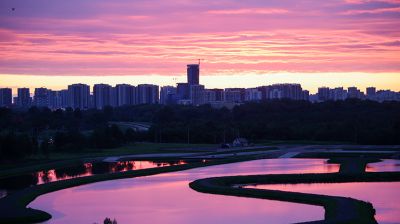 Летний закат над Минском