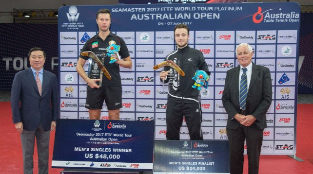 Владимир Самсонов стал победителем чемпионата Австралии по настольному теннису