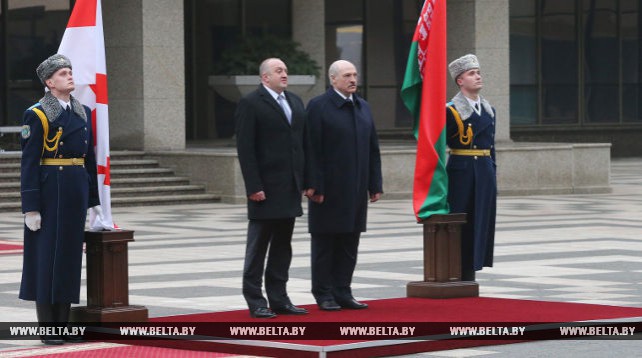 Церемония официальной встречи Президента Грузии Маргвелашвили прошла во Дворце Независимости