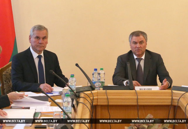 Руководство Парламентского собрания обсуждает в Минске актуальные вопросы строительства Союзного государства