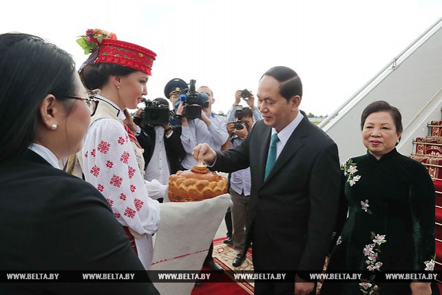 Президент Вьетнама прибыл с официальным визитом в Беларусь