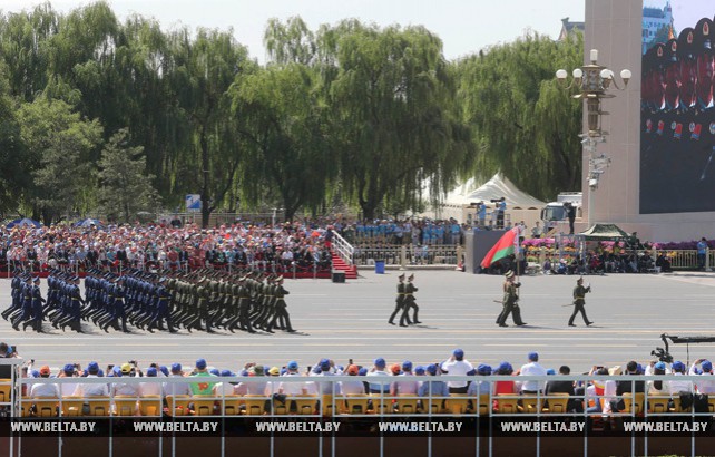 Белорусский расчет принял участие в военном параде в Пекине