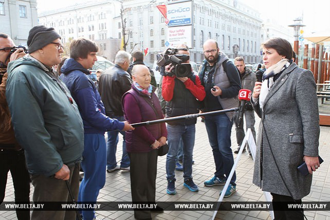 Короткевич провела предвыборный пикет в Минске