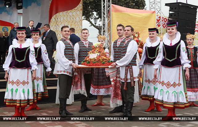Торжественная церемония открытия областного праздника тружеников села "Дажынкі" в Мстиславле
