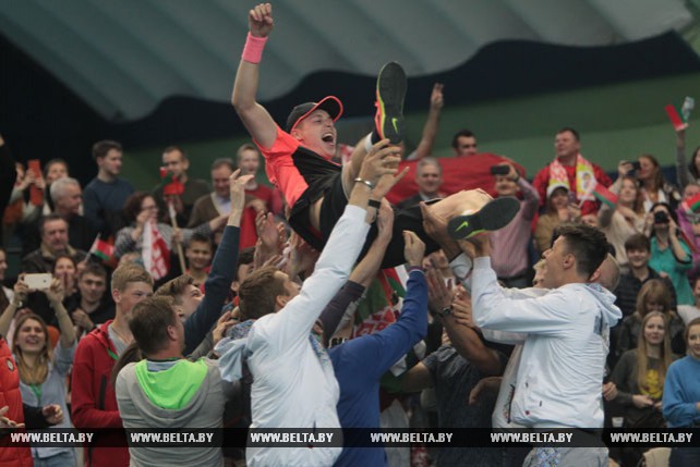 Илья Ивашко принес победу белорусам в матче Кубка Дэвиса с теннисистами Австрии