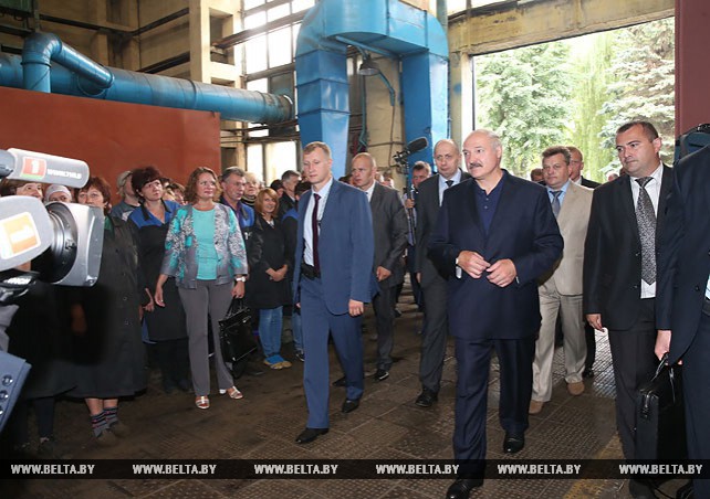 Лукашенко встретился с коллективом могилевского завода "Строммашина"