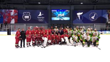 Хоккейная команда Президента победила сборную Гомельской области в матче РХЛ