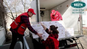 Красный Крест отправил из Витебска гуманитарную помощь для беженцев из Украины