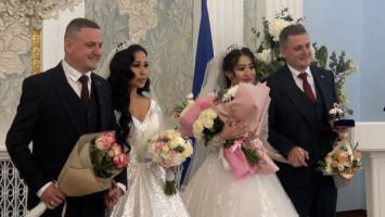 Такой свадьбы в Минске еще не было! Близнецы-белорусы женились на сестрах-казашках!