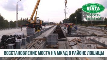 Восстановление моста на МКАД в районе Лошицы